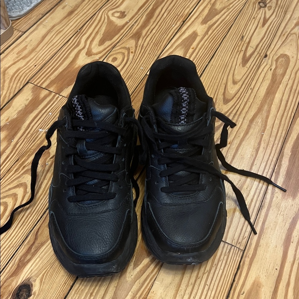 Black Leather UGG Sneakers